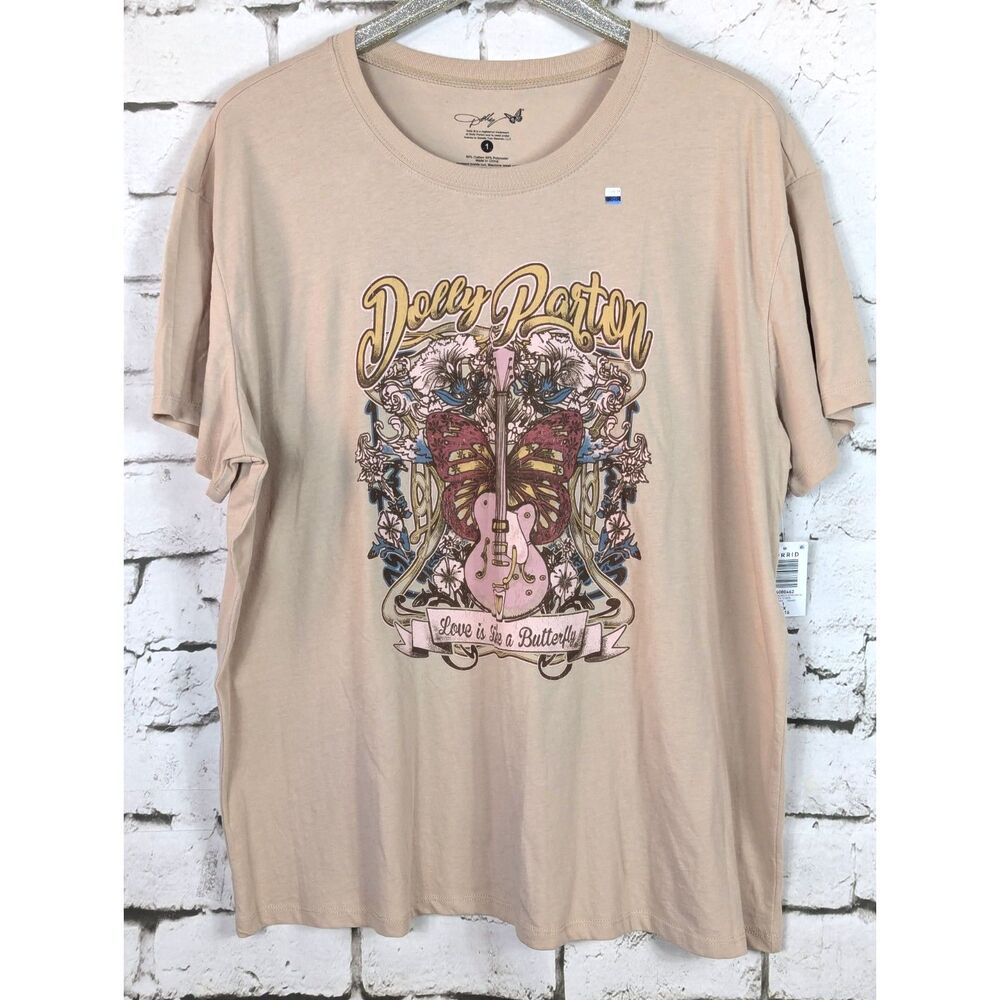 TORRID Dolly Parton Relaxed Fit Crew Tee Cottage Love is Like a Butterfly 1X NWT